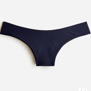J. Crew Curved Waist Cheeky Bikini Bottom in Navy